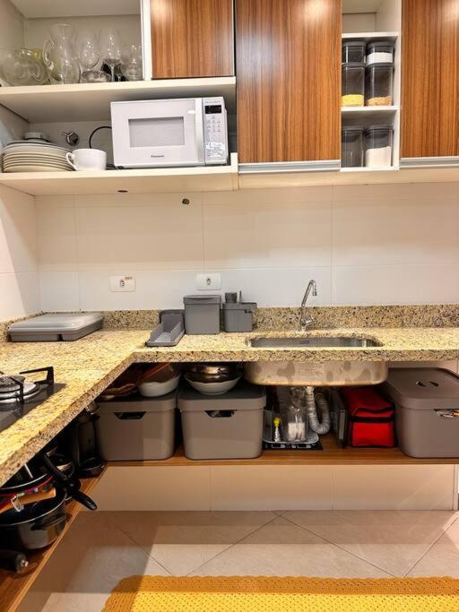 Apto Com Vista Para O Mar Com 2 Vagas - Guarujá Eksteriør billede